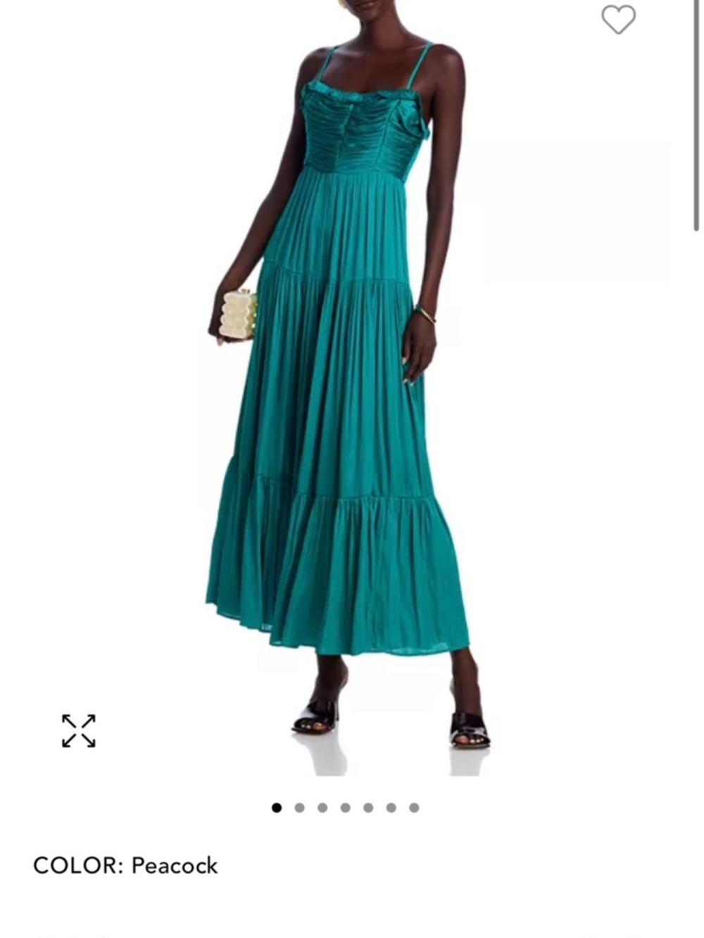 Aqua - Ruffled Satin Maxi Dress - Women S